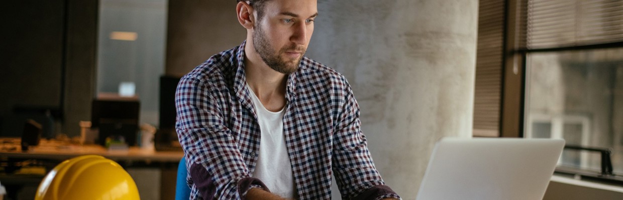 Bouwtekening Bouwhelm Laptop