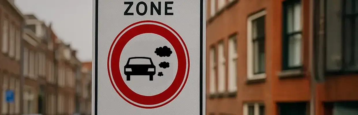 Nieuw Verkeersbord Zero Emissiezones 1920X