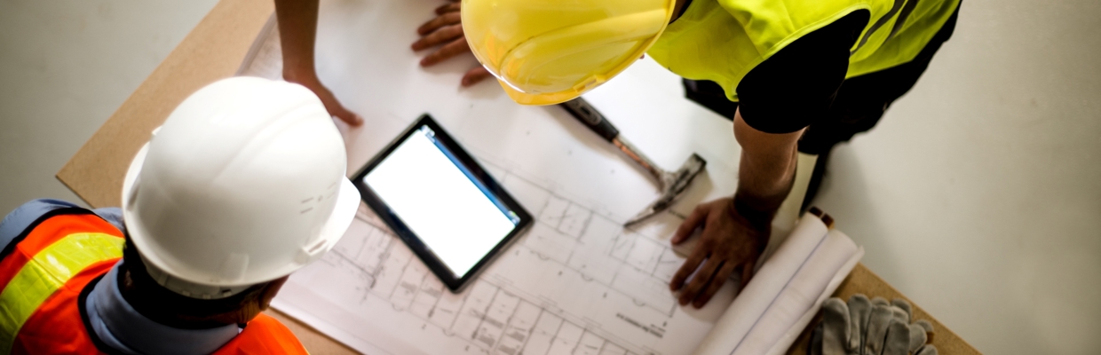 Samenwerken tablet bouw