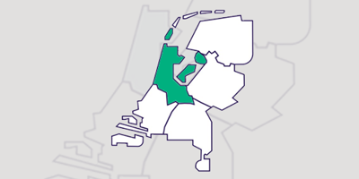 Regio Noordwest kaartje van nederland - 805
