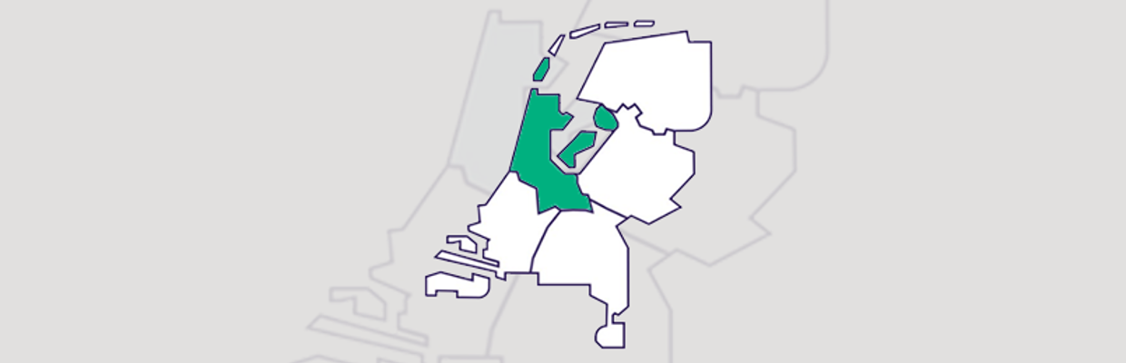 Regio Noordwest kaartje van nederland - 805